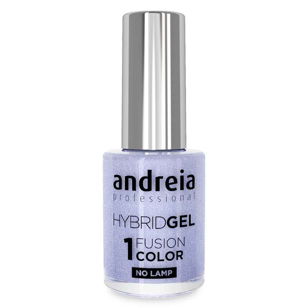 Andreia Professional Hybrid-Fusion Color Gel Vernis à ongles- I Do!- ID6 Bleu ciel avec des paillettes argentées. 10.5ml