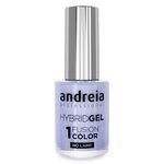 Andreia Professional Hybrid-Fusion Color Gel Vernis à ongles- I Do!- ID6 Bleu ciel avec des paillettes argentées. 10.5ml