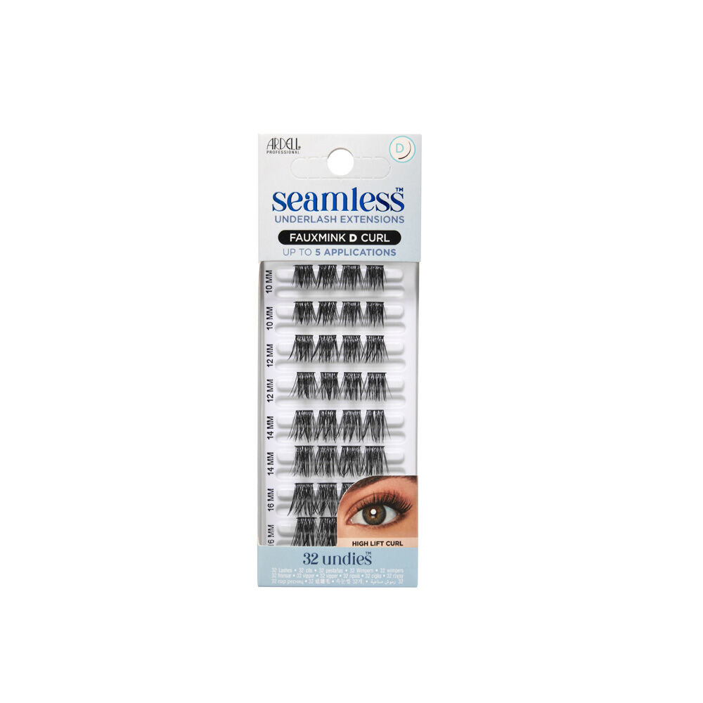 Ardell Extensions de cils courbure D effet faux vison pour application invisible sous les cils – 32 unités