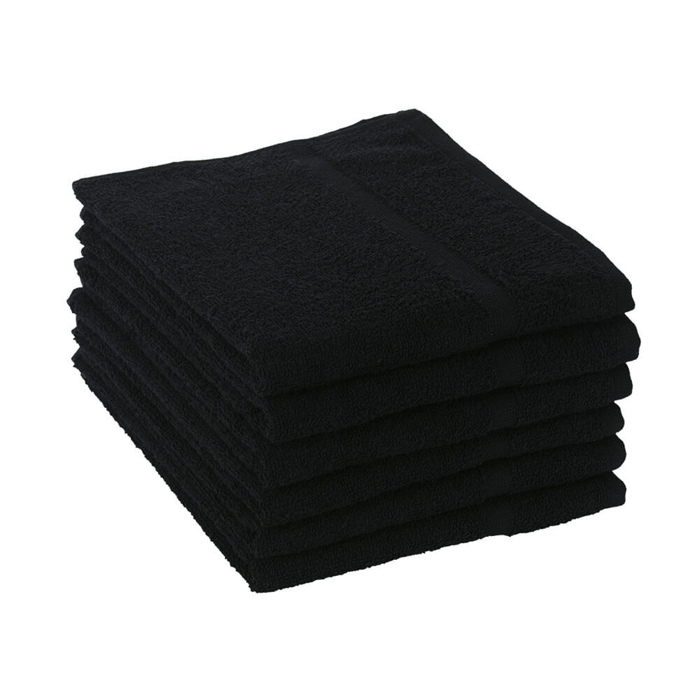 S-PRO Serviettes en Coton Noires Résistantes au Décolorant x6 S-PRO Serviettes en Coton Noires Résistantes au Décolorant x6