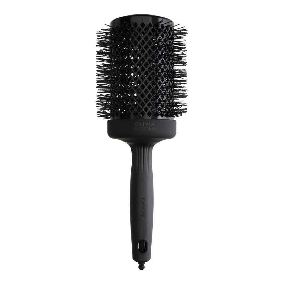 Olivia Garden Expert Blowout Shine, brosse &agrave; poils ondul&eacute;s &Eacute;tiquette Noire 65