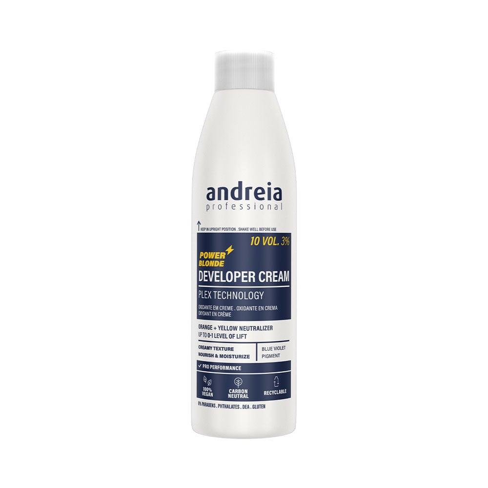 Andreia Professional Developer Cream Power Blonde - Vegan Hydrogen Peroxide 10V 3% 200ml Andreia Professional Developer Cream Power Blonde - Vegan Hydrogen Peroxide 10V 3% 200ml