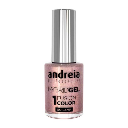 Andreia Professional Hybrid Gel Vernis &agrave; ongles - Fusion Color H86 Glitter Rose &agrave; Reflets Dor&eacute;s 10.5ml