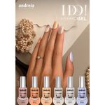Andreia Professional Hybrid-Fusion Color Gel Vernis à ongles- I Do!- ID6 Bleu ciel avec des paillettes argentées. 10.5ml