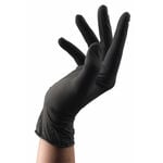 Clean All Gants Jetables en Latex Noirs M 100pcs