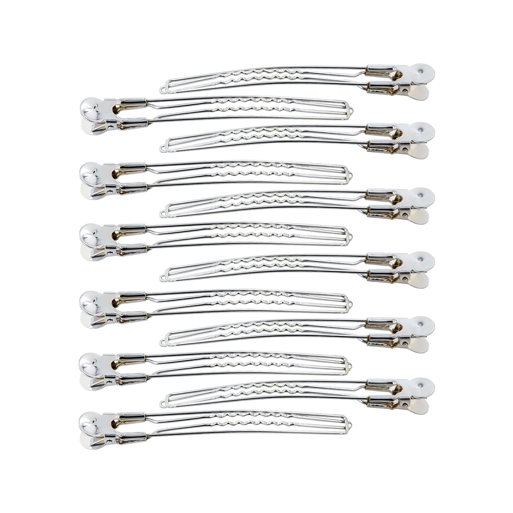Sibel Pinces Sépare-mèches en Aluminium 12 pcs