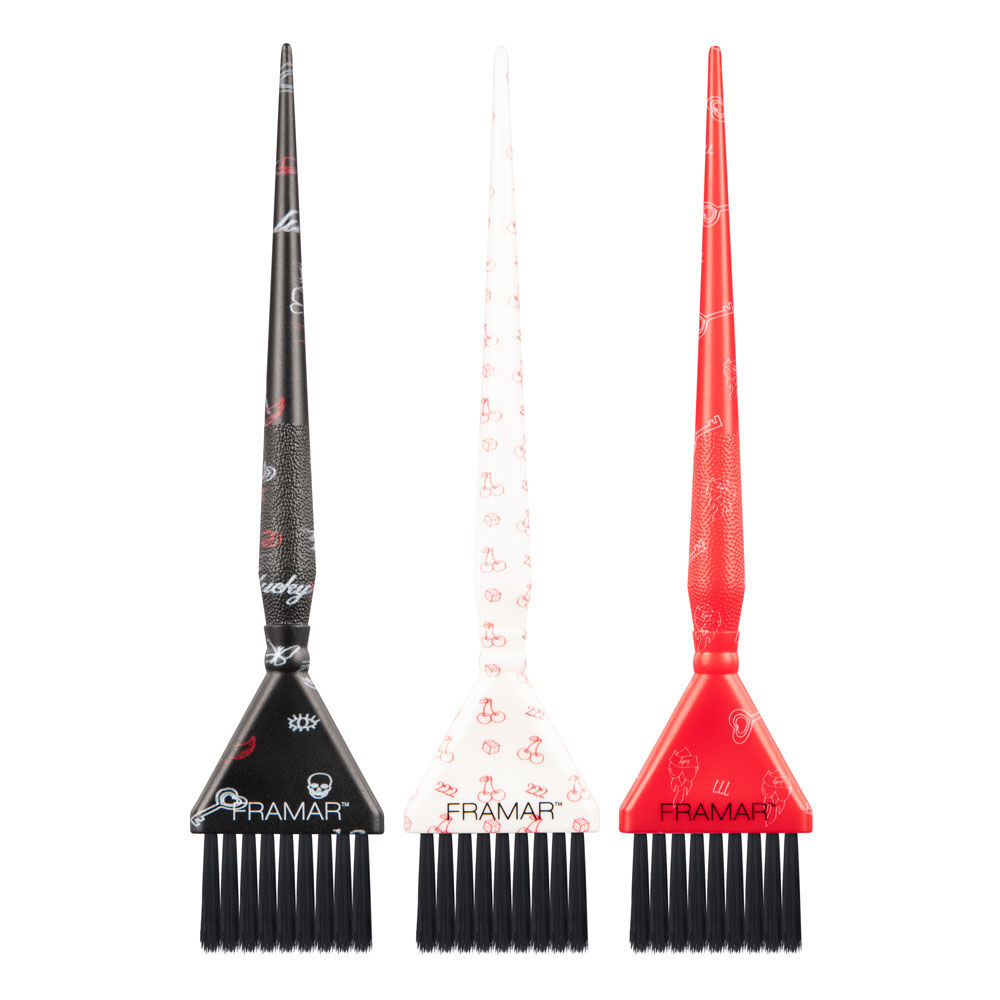 Framar Get Lucky Set de 3 pinceaux coloration