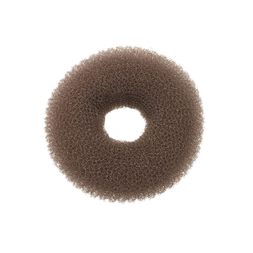Sibel Anneau à chignon en nylon brun 9cm