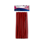 Sibel Lot de 12 Bigoudis Superflex Longs Rouge