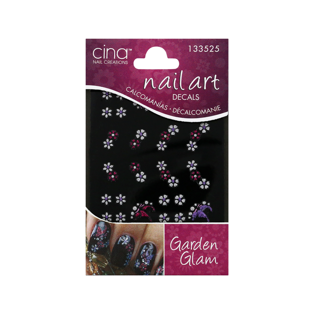 Cina Décalcomanie Nail Art Garden Glam