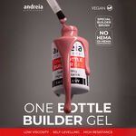 Andreia Professional One Bottle Builder Gel 3 In 1 - Gel de Construction 3 en 1 Faible Viscosit&eacute; - Vieux Rose 14ml