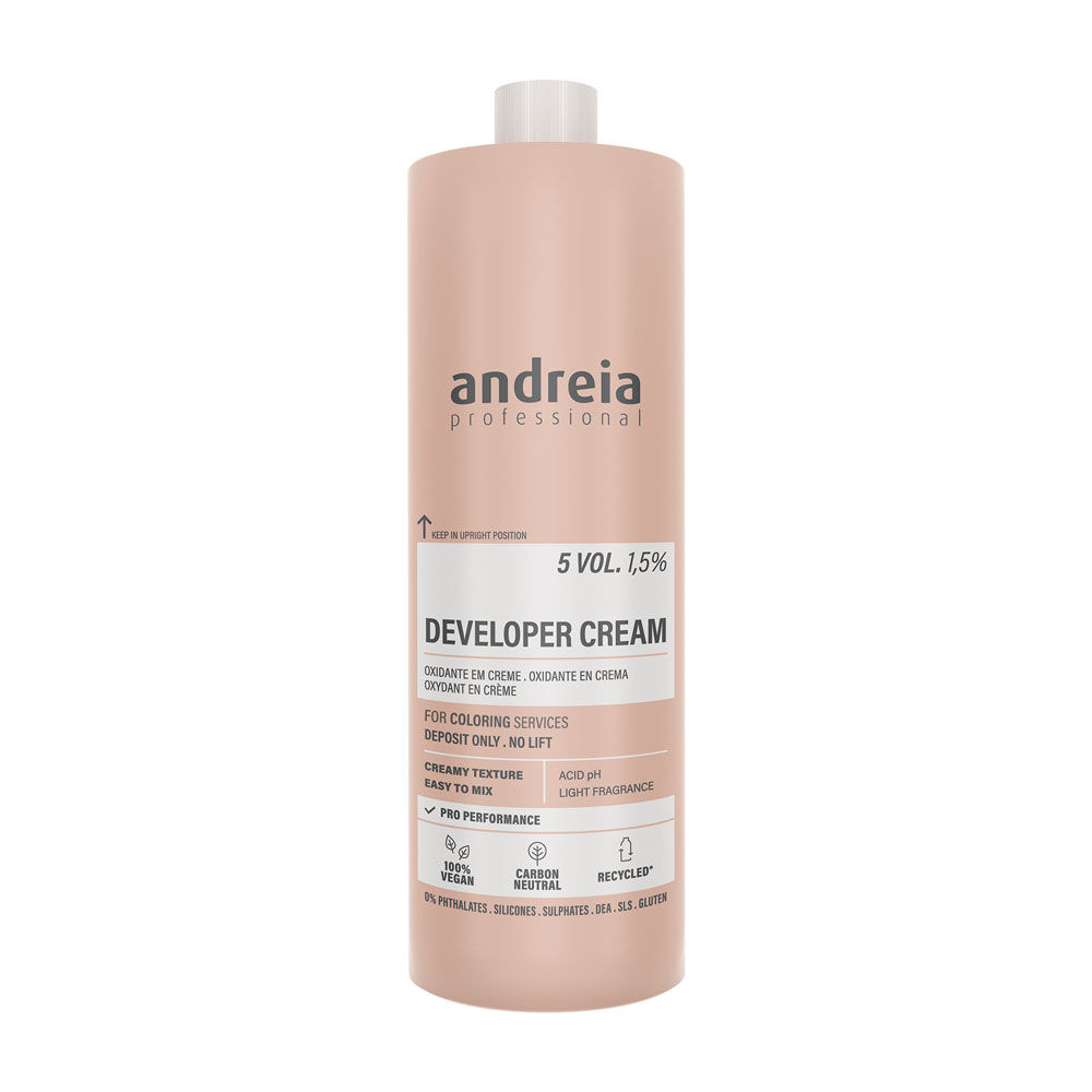 Andreia Professional Developer Cream - Vegan Hydrogen Peroxide 5V 1,5% 1L Andreia Professional Developer Cream - Vegan Hydrogen Peroxide 5V 1,5% 1L