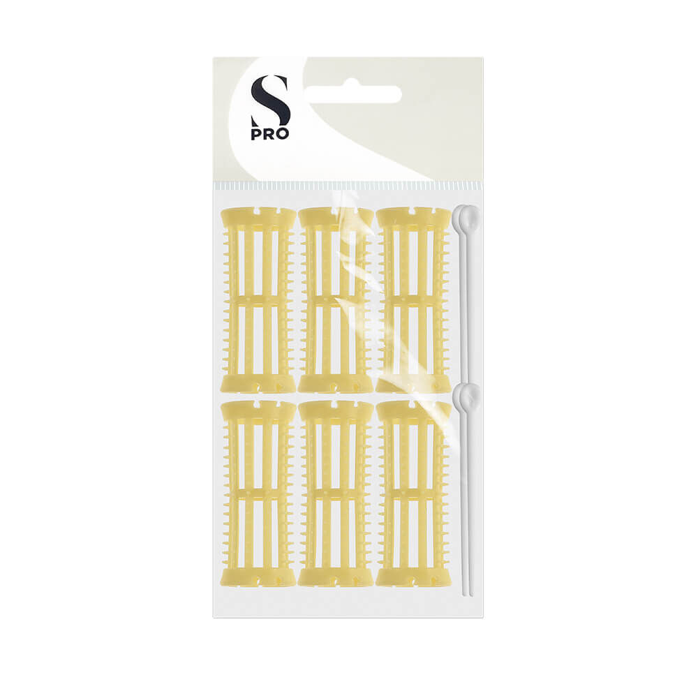 S-PRO Bigoudis en Plastique Mise en Plis Ø23mm x6