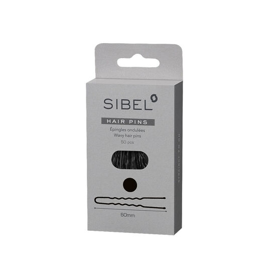 Sibel &Eacute;pingles En M&eacute;tal Ondul&eacute;es 60mm Noir 50pcs