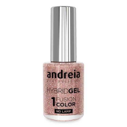 Andreia Professional Hybrid-Fusion Color Gel Vernis &agrave; ongles- I Do!-ID1 Rose avec des paillettes argent&eacute;es et dor&eacute;es. 10.5ml