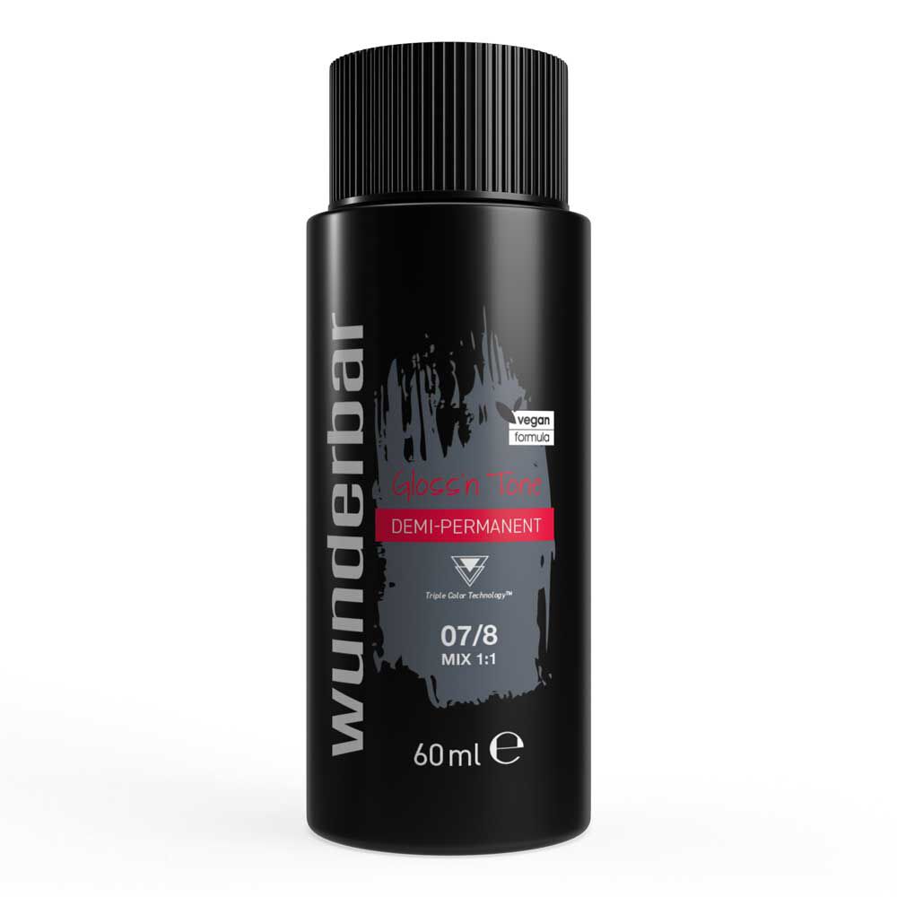 Wunderbar Gloss'n Tone Coloration Liquide Demi-Permanente 07/8 Blond Moyen Perl&eacute; 60ml