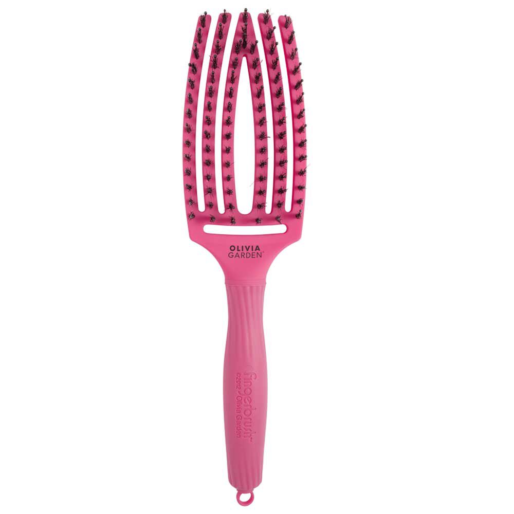 Olivia Garden Fingerbrush Iconique Sanglier et Nylon Rose Vif Olivia Garden Fingerbrush Iconique Sanglier et Nylon Rose Vif