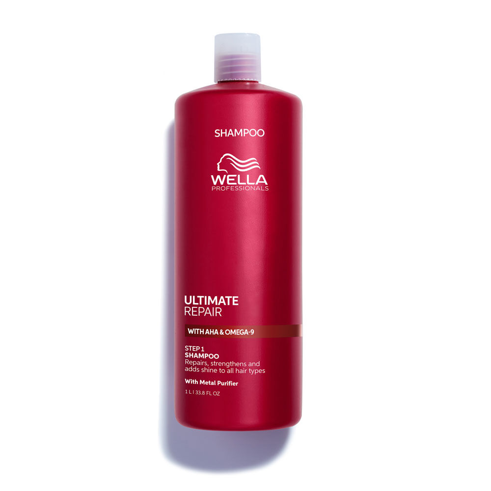 Wella Professionals Ultimate Repair Shampoing cr&egrave;me professionnel l&eacute;ger pour cheveux ab&icirc;m&eacute;s, 1L