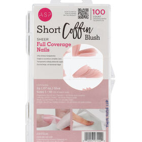 ASP  Ongles a couverture complete clairs, x100