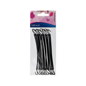 Sibel Elastiques Doux Hook 12pcs. Noir