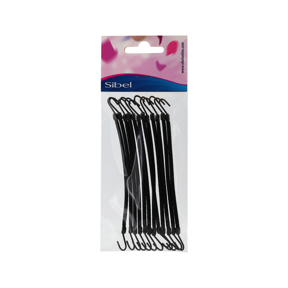 Sibel Elastiques Doux Hook 12pcs. Noir