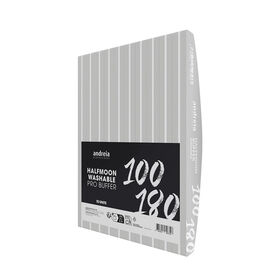 Andreia Professional Halfmoon Washable Pro Buffer 100/180 10 pi&egrave;ces