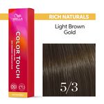 Wella Professionals Color Touch Coloration demi-permanente 5/3 Ch&acirc;tain Clair Dor&eacute; 60ml