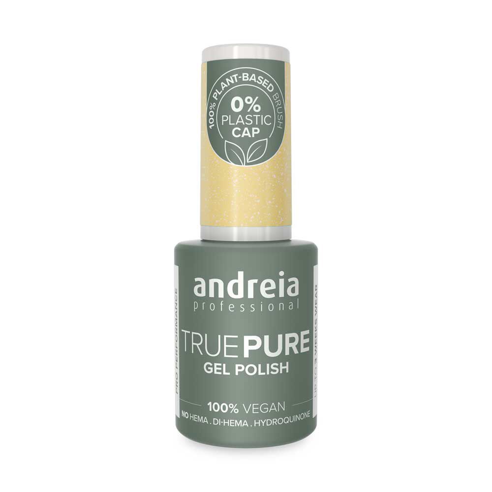 Andreia Professional True Pure Vernis gel sans Hema - T54 Jaune Beurre Avec Des Éclat Subtil 10.5ml