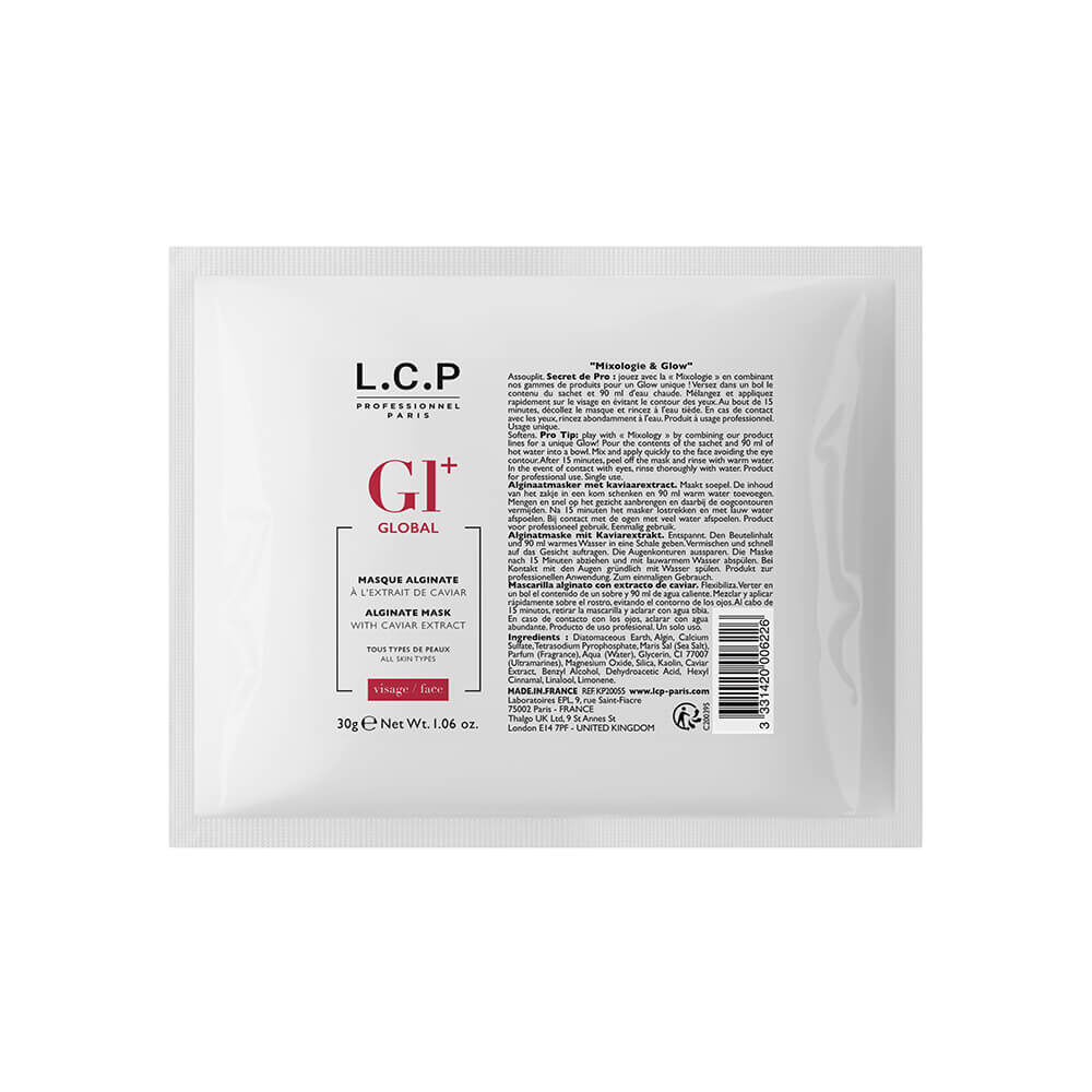 L.C.P Professionnel Global+ Masque Alginate à l’Extrait de Caviar 30g L.C.P Professionnel Global+ Masque Alginate à l’Extrait de Caviar 30g