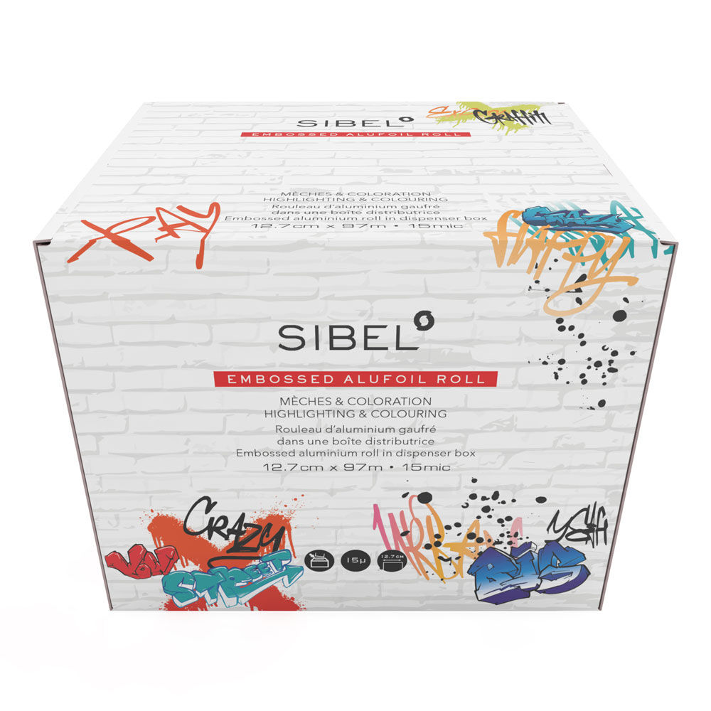 Sibel Alufoil Gaufré Rouleau 12.7x97m 15µ Graffiti