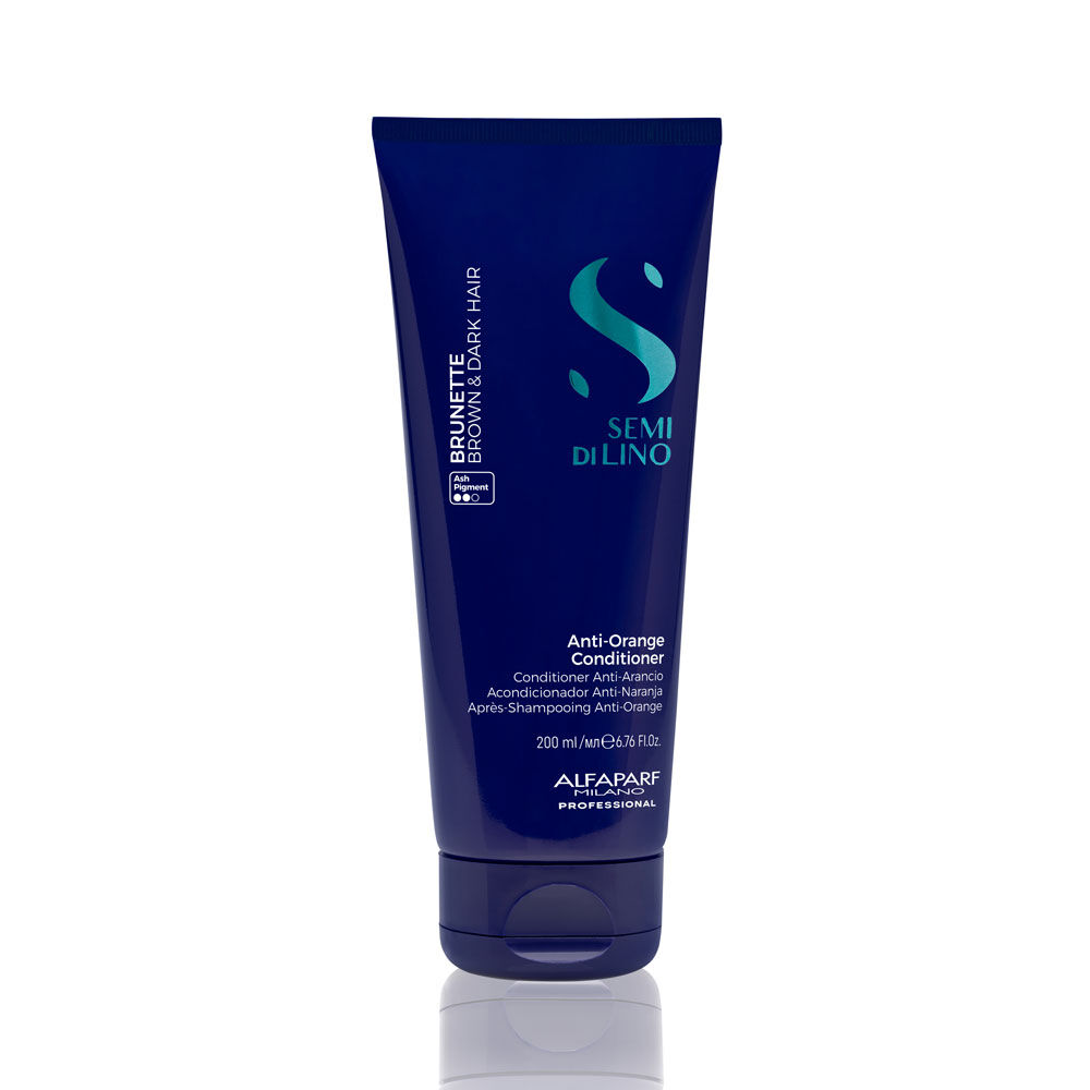 Alfaparf Milano Semi Di Lino Brunette Après-Shampooing Anti-Reflet Orange 200ml