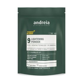 Andreia Professional Power Blonde 9 Poudre Décolorante Verte Vegan 500g