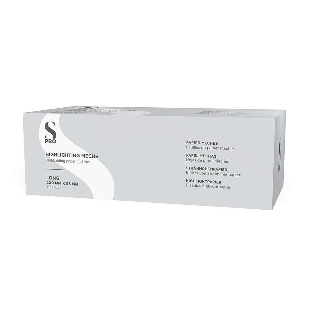 S-PRO Papier Mèches longues 200mmx93mm 250pcs S-PRO Papier Mèches longues 200mmx93mm 250pcs