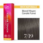 Wella Professionals Color Touch Coloration demi-permanente  7/19 Blond Moyen Cendr&eacute; Fum&eacute; 60ml