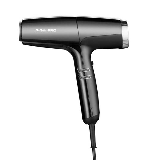 BaByliss PRO Falco S&egrave;che-cheveux italien &agrave; grande vitesse argent et noir BAB8550BE