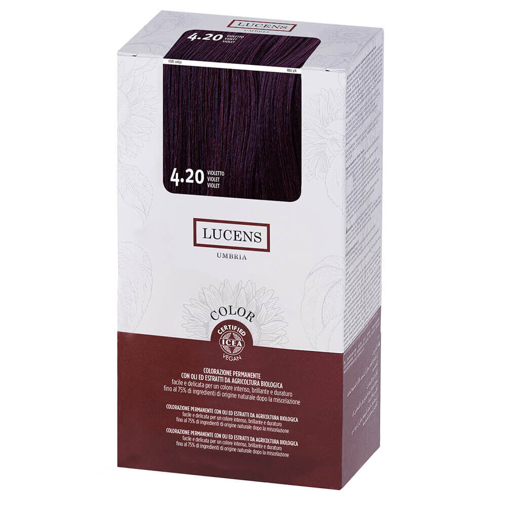 Lucens Kit Cheveux Coloration Permanente 4.20 Violetto