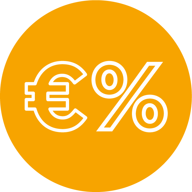 euro icône de signe monétaire