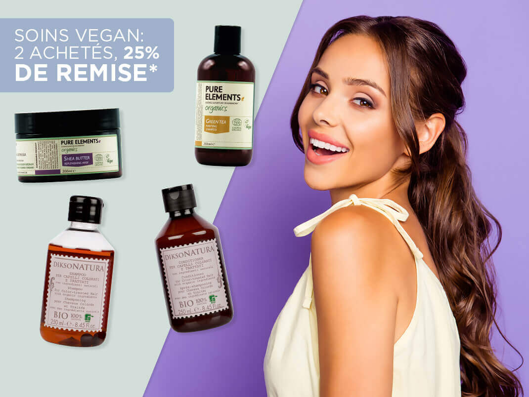 Offres sur les soins Vegan : 2 achetés, 25% de remise*