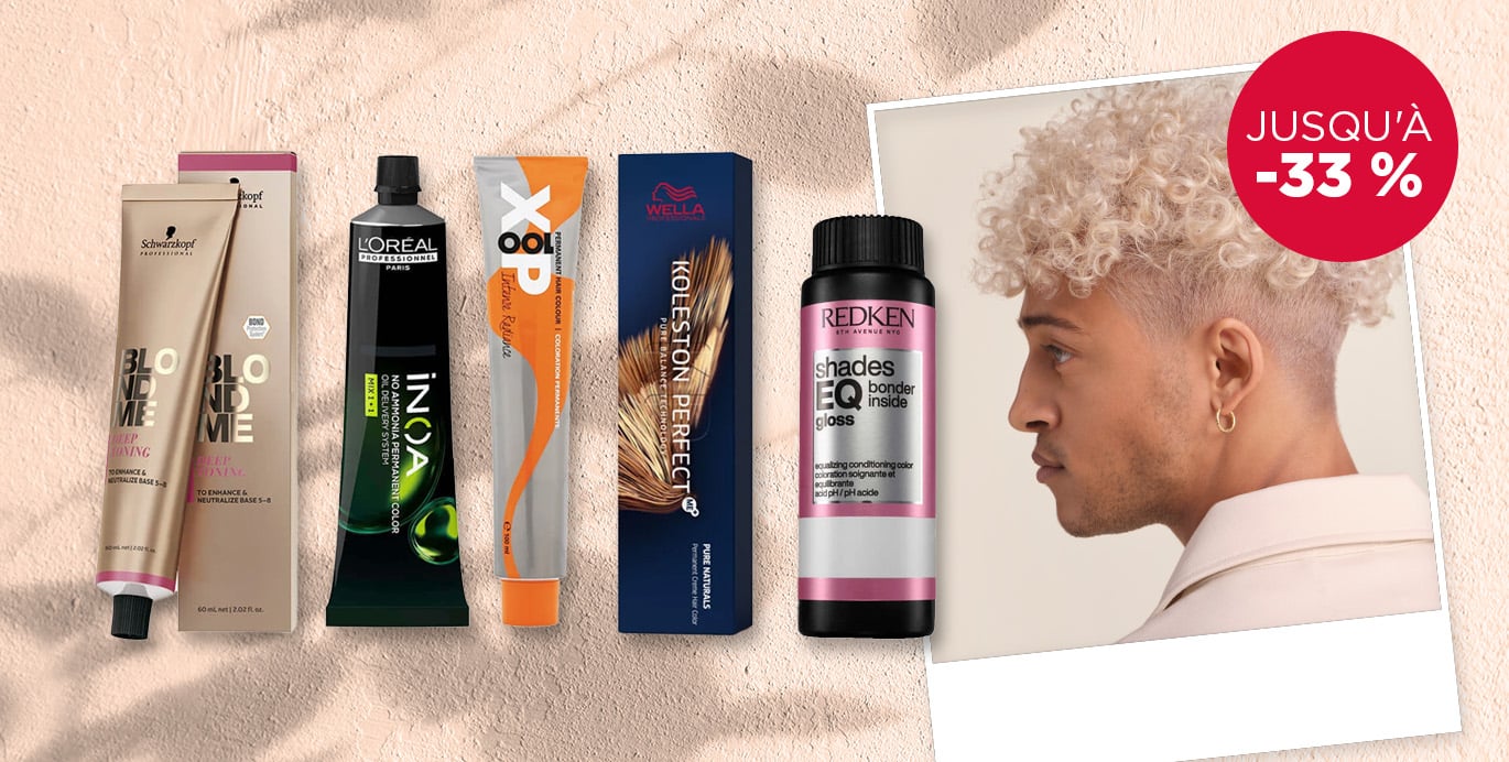 Offres sur les colorations: jusqu'à 33 % de réduction